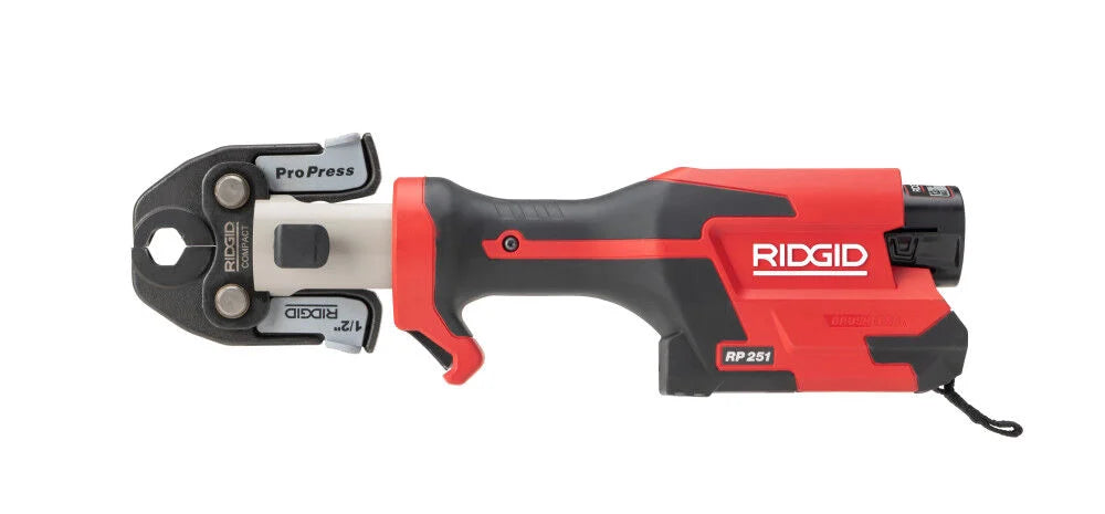 RIDGID 78148 RP 251 Press Tool Battery Kit with ProPress Jaws (1/2 in., 3/4 in., 1 in., 1 1/4 in.) - McCally Tool and Supply | Industrial Distributor & Repair