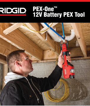 RIDGID 56638 PEX-One Crimper Press Tool Battery Powered w/ 56573 and 56583 Dies