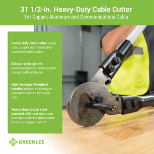 Greenlee 706 Heavy-Duty Cable Cutter, 31-1/2