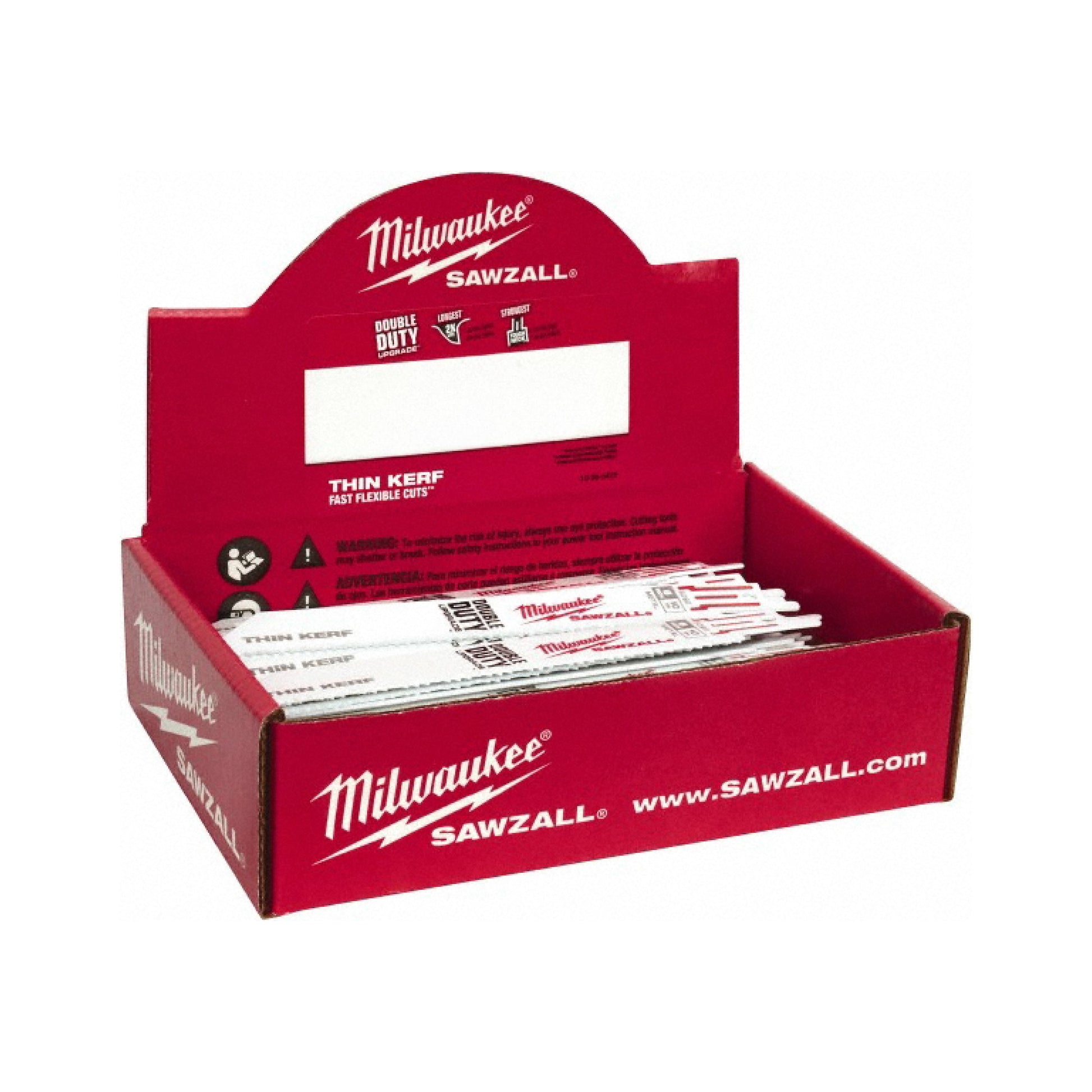 Milwaukee 48-01-7037 12 in. 5 TPI Wood Cutting Thin Kerf Sawzall Blades (100 Pk)