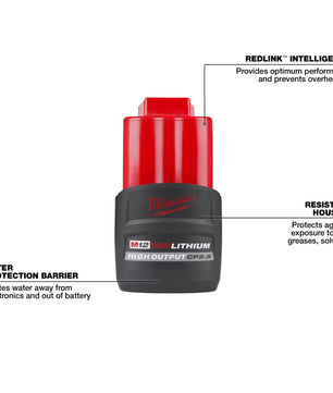 Milwaukee 48-11-2425 M12 REDLITHIUM High OUTPUT CP2.5 Battery Pack - McCally Tool and Supply | Industrial Distributor & Repair