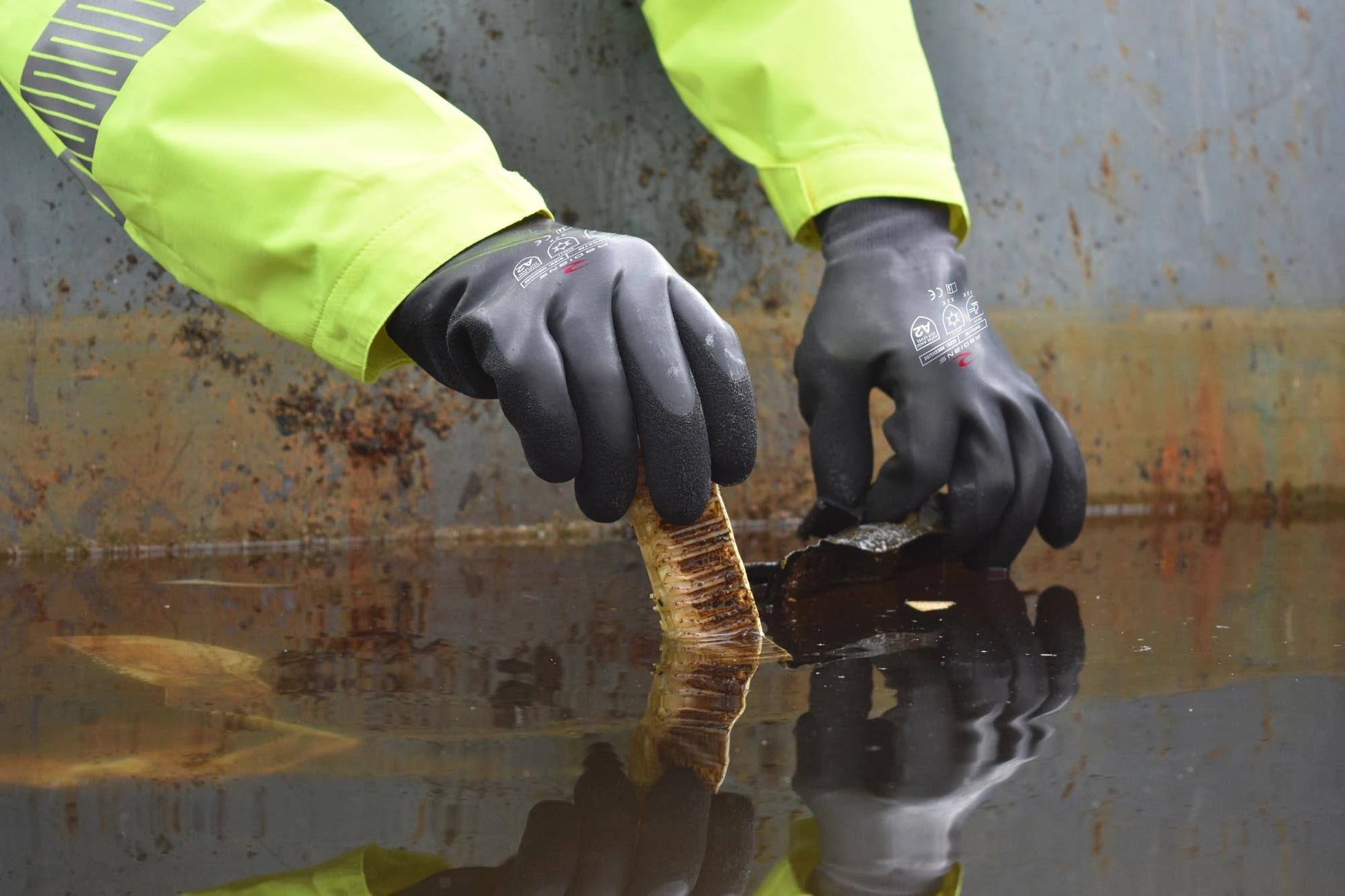Radians RWG28 Cut Protection Level A2 Dipped Waterproof Winter Gripper Glove, XL