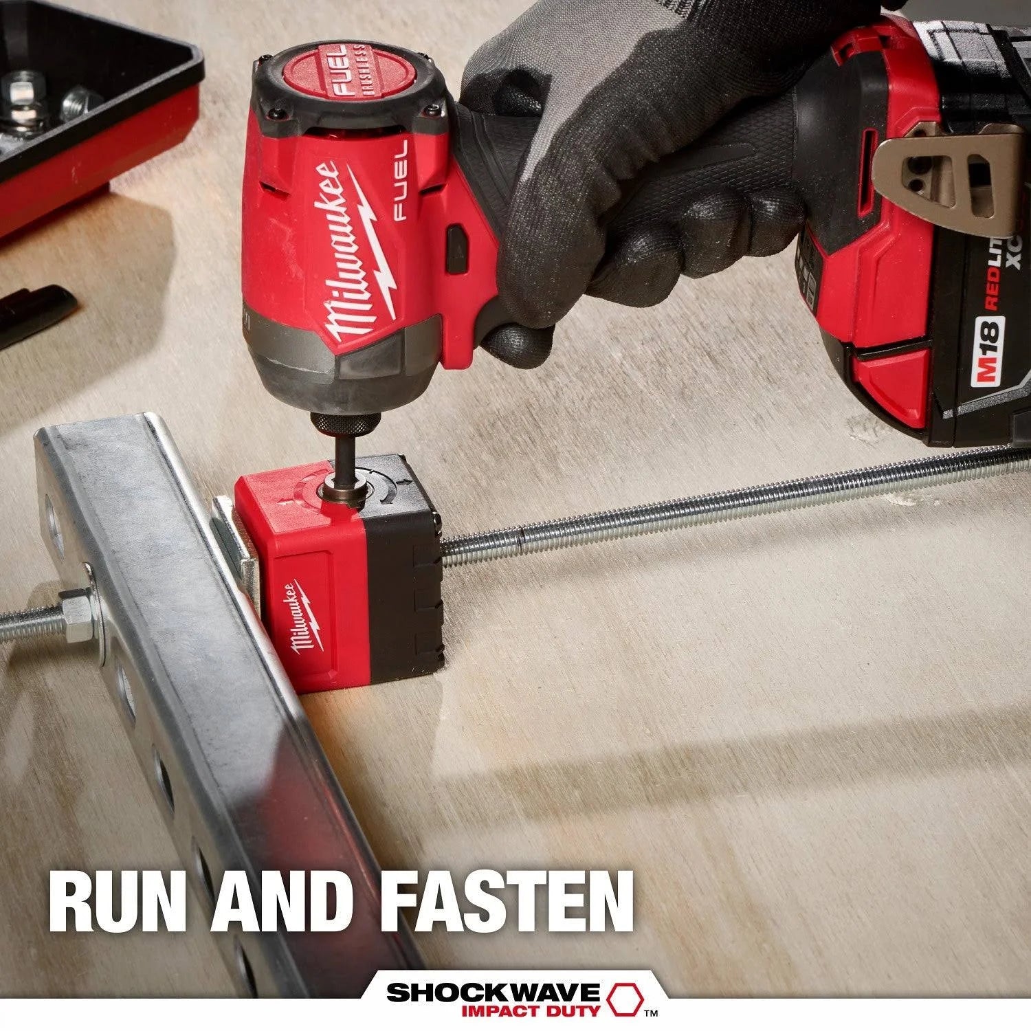 Milwaukee 48-32-2391 SHOCKWAVE Impact Duty 3/8" Threaded Rod Nut Runner