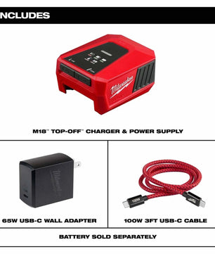 Milwaukee 2847-20 M18 Top Off Charger and Power Supply