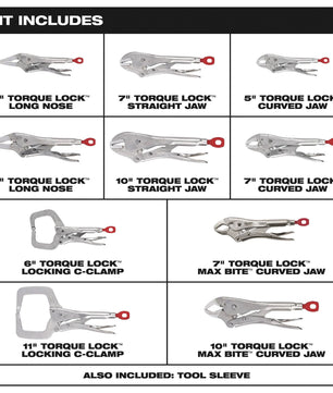 Milwaukee 48-22-3690 10 Piece Locking Pliers Set