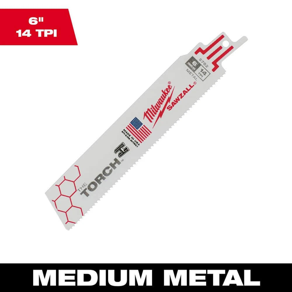 Milwaukee 48-01-7782 6" 14 TPI The Torch SAWZALL Blades (100 Pack)