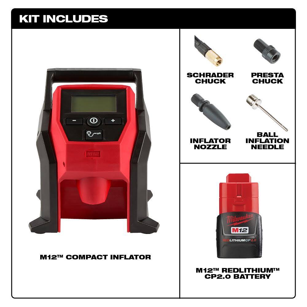 Compresor De Aire Milwaukee Cordless Tire Inflator Air Compressor