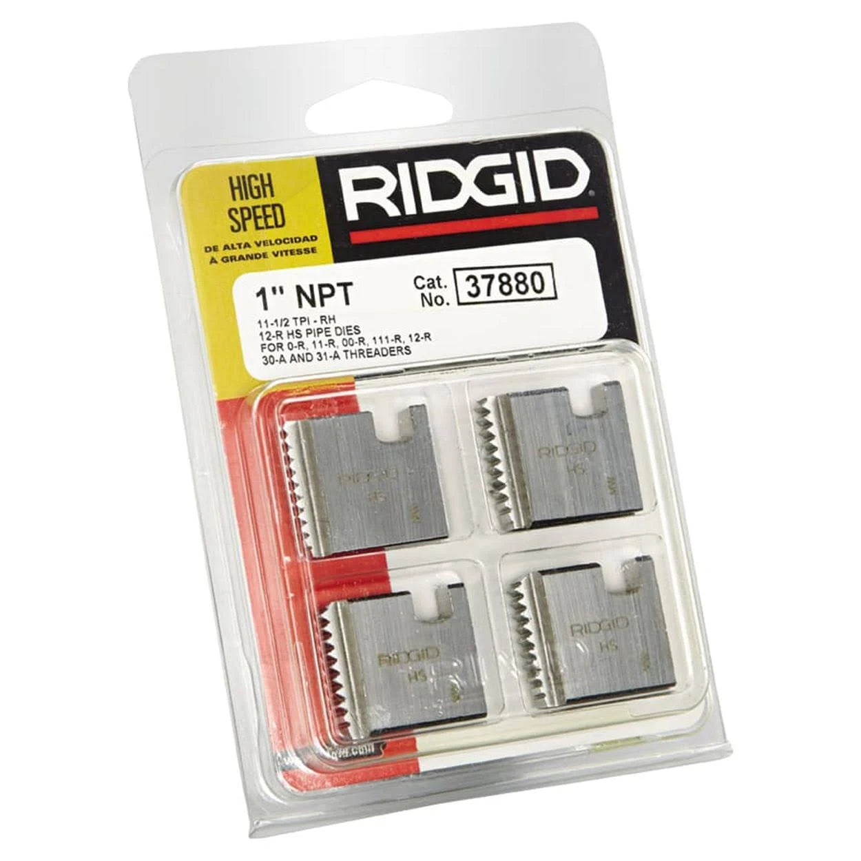 RIDGID 37880 12-R 1"-11 1/2 NPT Dies (4pk) - McCally Tool and Supply | Industrial Distributor & Repair