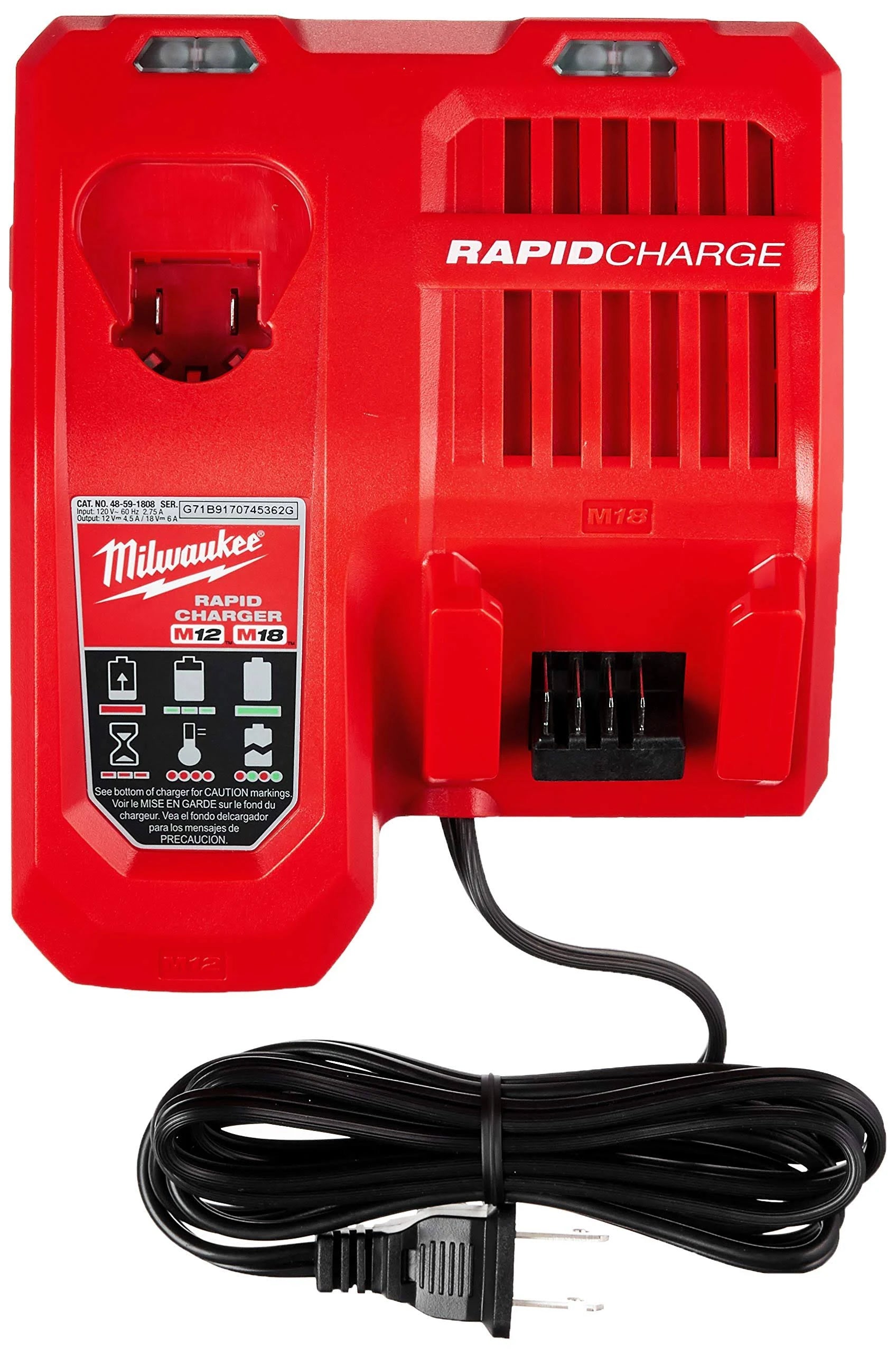Milwaukee 48-59-1808 M18™ & M12™ Rapid Charger - McCally Tool and Supply | Industrial Distributor & Repair