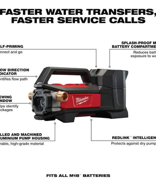 Milwaukee 2771-20 M18™ Transfer Pump (Tool Only) - McCally Tool and Supply | Industrial Distributor & Repair