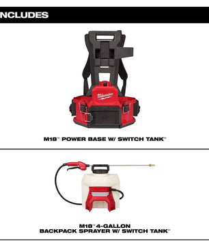 Milwaukee 3019-20PS M18™ 4-Gallon Backpack Sprayer w/ SWITCH TANK™ (Tool Only) - McCally Tool and Supply | Industrial Distributor & Repair