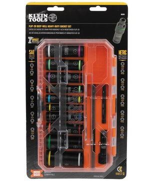 Klein Tools 65239 KNECT™ Flip-20 Impact Socket Set, SAE and Metric, 13-Piece - McCally Tool and Supply | Industrial Distributor & Repair
