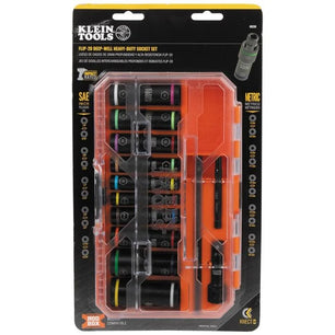 Klein Tools 65239 KNECT™ Flip-20 Impact Socket Set, SAE and Metric, 13-Piece