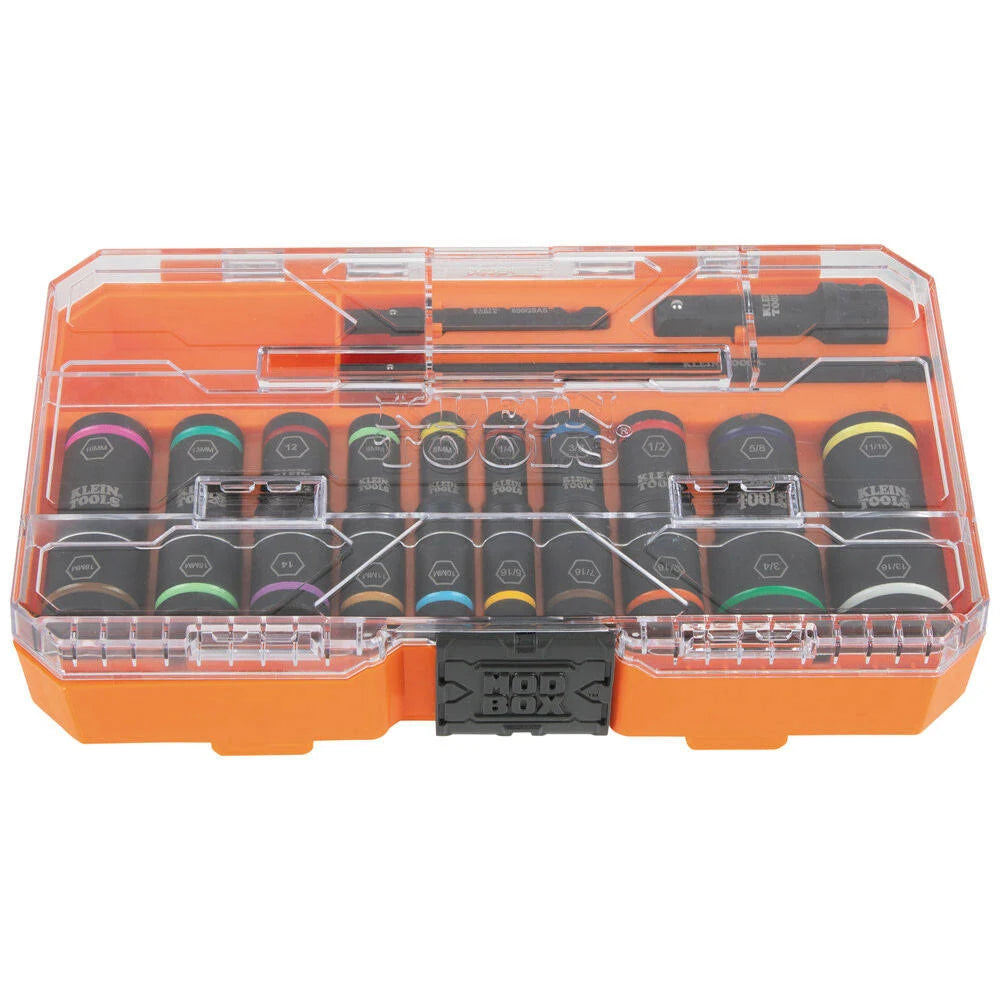 Klein Tools 65239 KNECT™ Flip-20 Impact Socket Set, SAE and Metric, 13-Piece