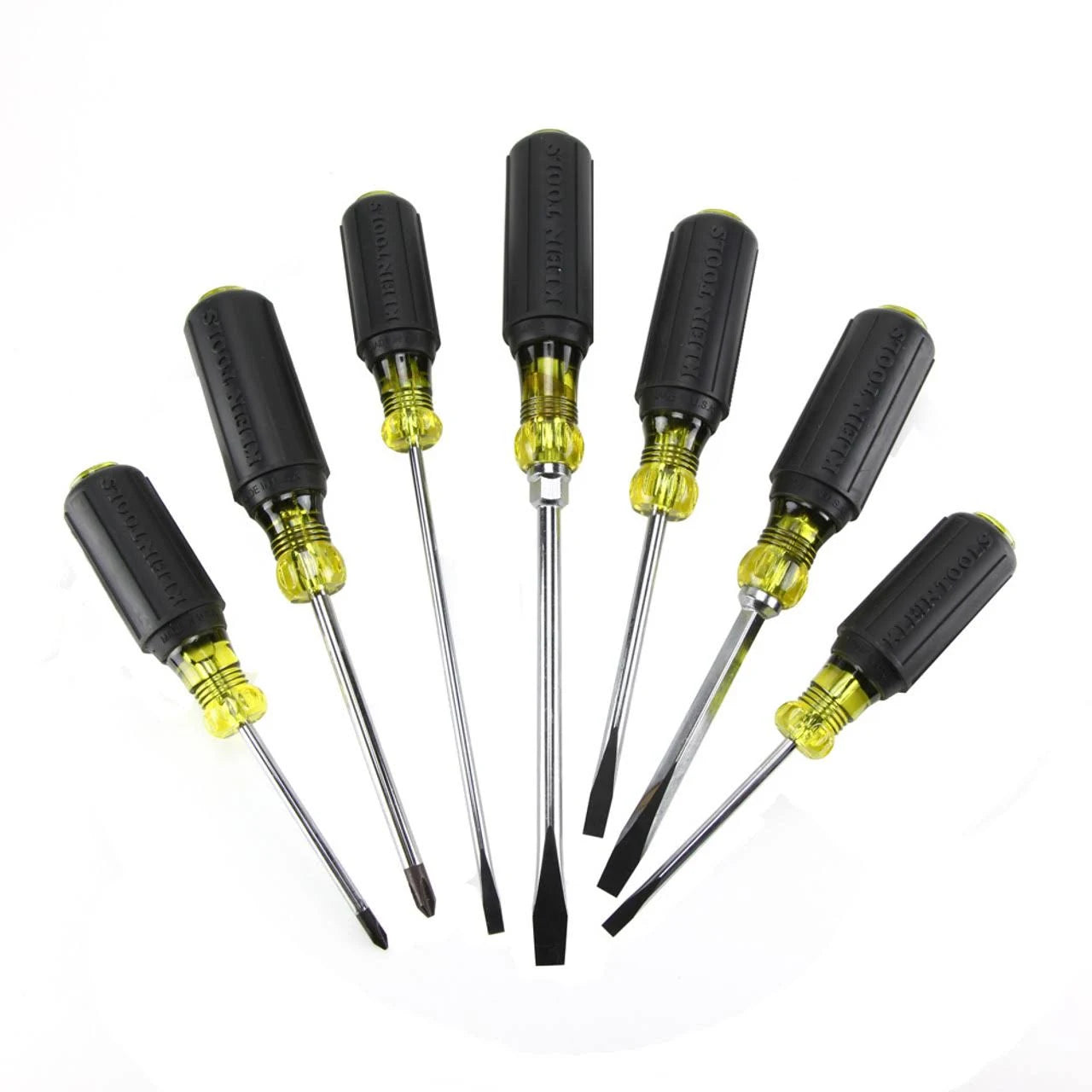 Klein Tools 85076 Screwdriver Set, Slotted and Phillips, 7-Piece
