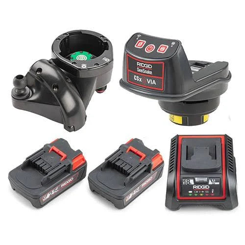 RIDGID 70128 SeeSnake CSx Via System AND Standard & Mini CSx Via Mount with 2 Batteries and Charger