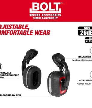 Milwaukee 48-73-3251 BOLT™ 26dB Earmuffs - McCally Tool and Supply | Industrial Distributor & Repair