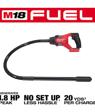 Milwaukee 2910-20 M18 FUEL™ 4' Concrete Pencil Vibrator - McCally Tool and Supply | Industrial Distributor & Repair