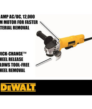 DeWALT DWE4012 4-1/2 in. (115 mm) Paddle Switch Small Angle Grinder - McCally Tool and Supply | Industrial Distributor & Repair