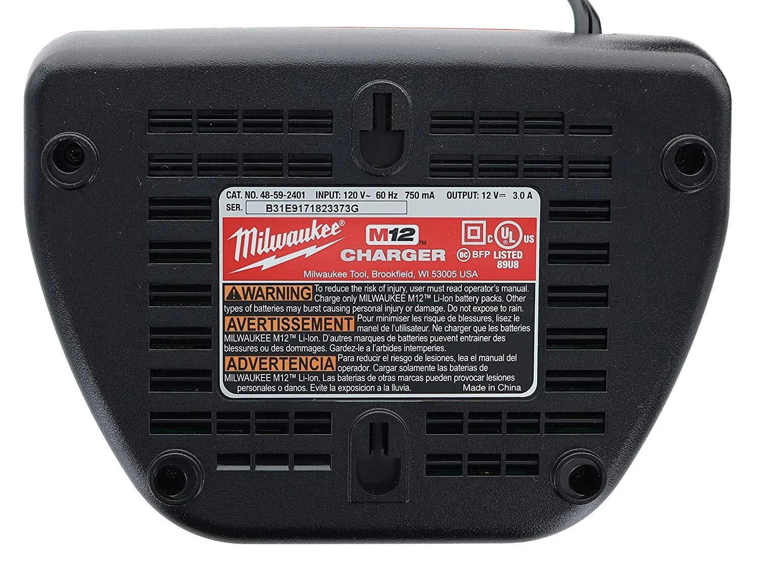 Milwaukee 48-59-2401 M12™ Lithium-ion Battery Charger 12 Volt