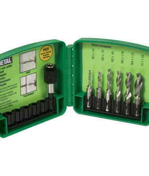 Greenlee DTAPKITM Metric, M3-M10 6-Piece Drill/Tap Set - McCally Tool and Supply | Industrial Distributor & Repair