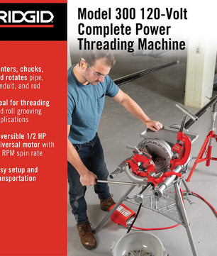 RIDGID 15682 Model 300 Power Drive Complete Threading Machine - McCally Tool and Supply | Industrial Distributor & Repair