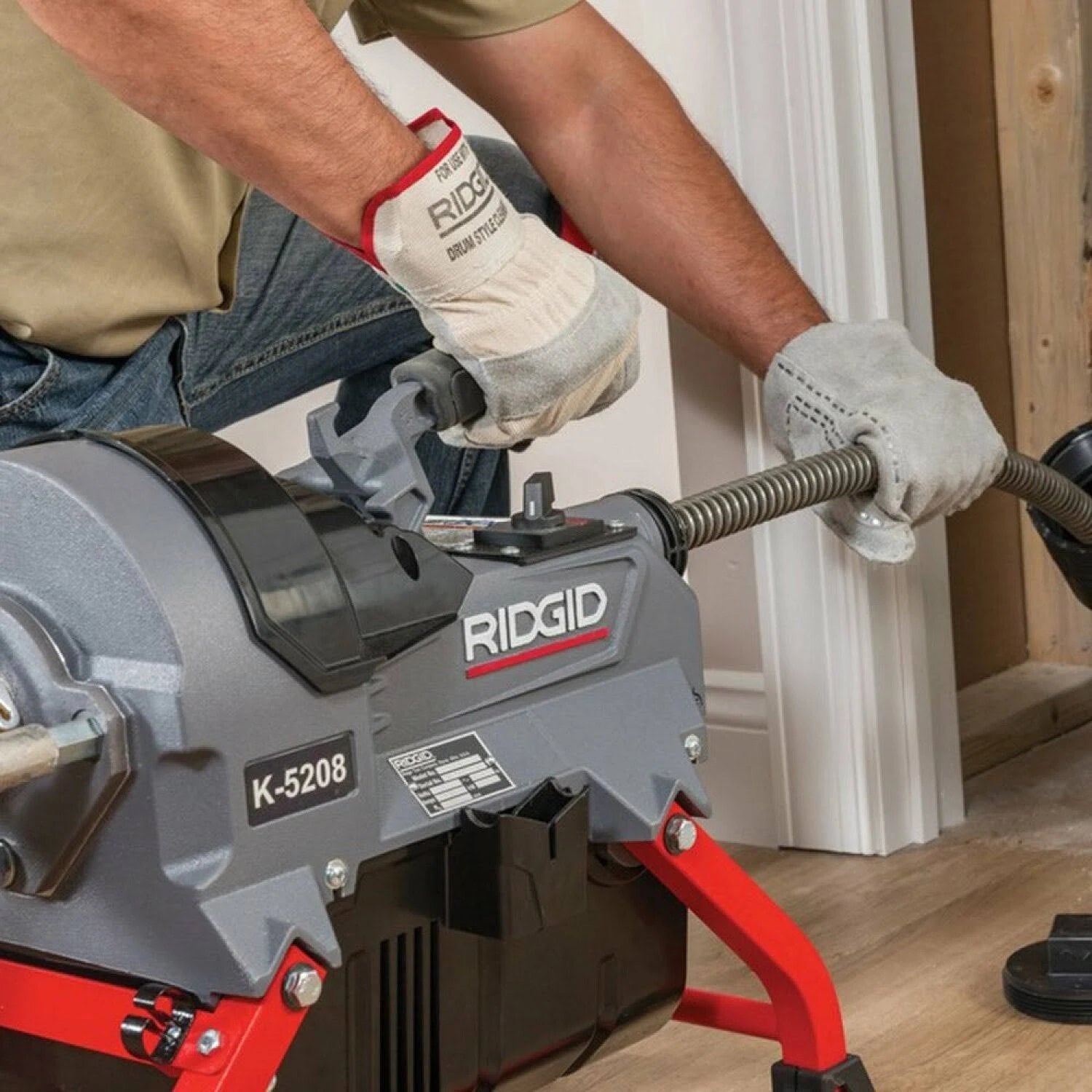 RIDGID 61693 K-5208, 115V 60Hz Sectional Drain Cleaner with Cables Kit
