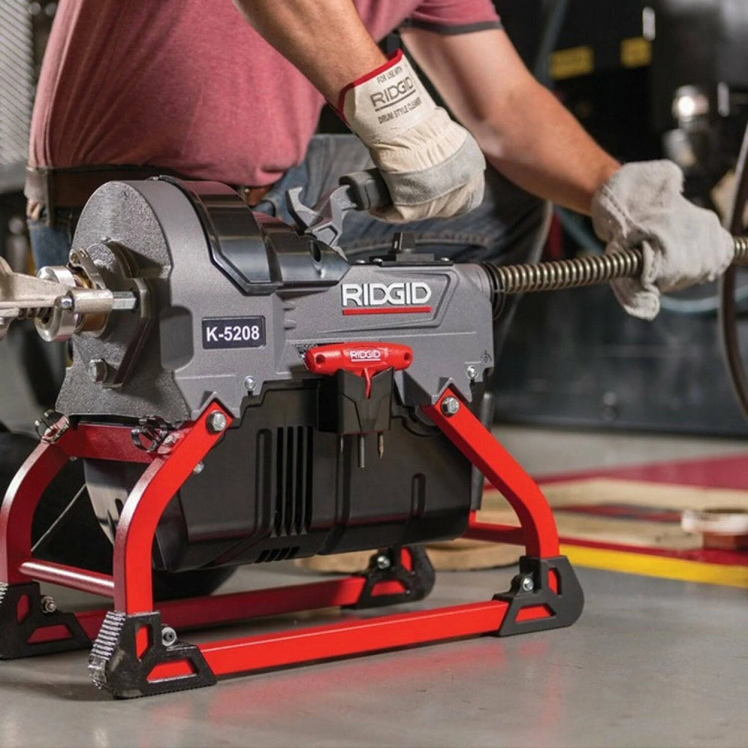 RIDGID 61693 K-5208, 115V 60Hz Sectional Drain Cleaner with Cables Kit