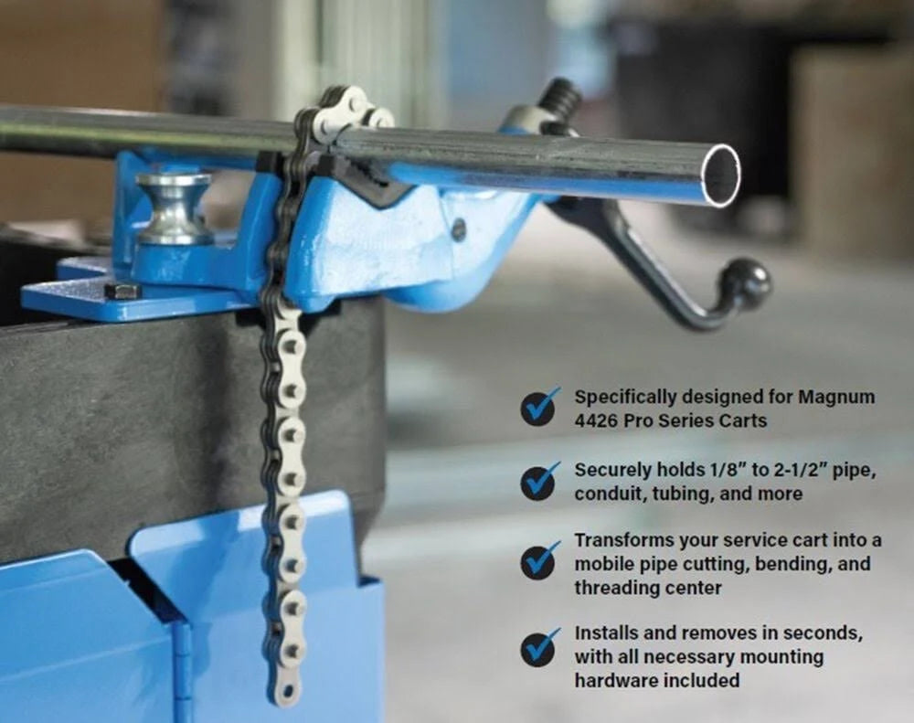Magnum Tool CARTA-CV-212 2.5 Inch Bench Chain Vise and Mount for Service Carts