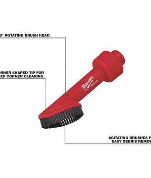 Milwaukee 49-90-2021 AIR-TIP™ Rotating Corner Brush Tool (Vacuum Attachment) - McCally Tool and Supply | Industrial Distributor & Repair
