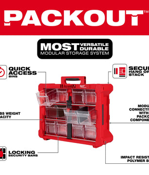 Milwaukee 48-22-8433 PACKOUT™ Tilt Bin Organizer - McCally Tool and Supply | Industrial Distributor & Repair