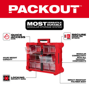 Milwaukee 48-22-8433 PACKOUT™ Tilt Bin Organizer - McCally Tool and Supply | Industrial Distributor & Repair