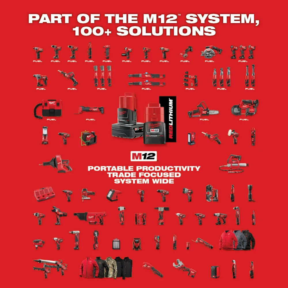 Milwaukee 2569-20 M12 FUEL 3/8" Extended Reach High Speed Ratchet BT - McCally Tool and Supply | Industrial Distributor & Repair