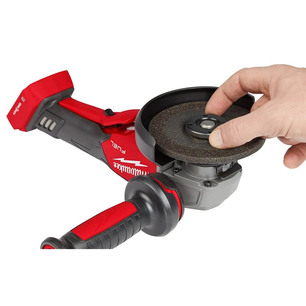 Milwaukee 2882-20 M18 FUEL™ 4-1/2" / 5" Braking Grinder w/ ONE-KEY™ Paddle Switch, No-Lock - McCally Tool and Supply | Industrial Distributor & Repair