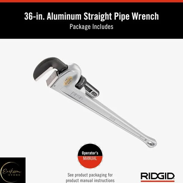 RIDGID 31110 836 36" Aluminum Straight Pipe Wrench - McCally Tool and Supply | Industrial Distributor & Repair