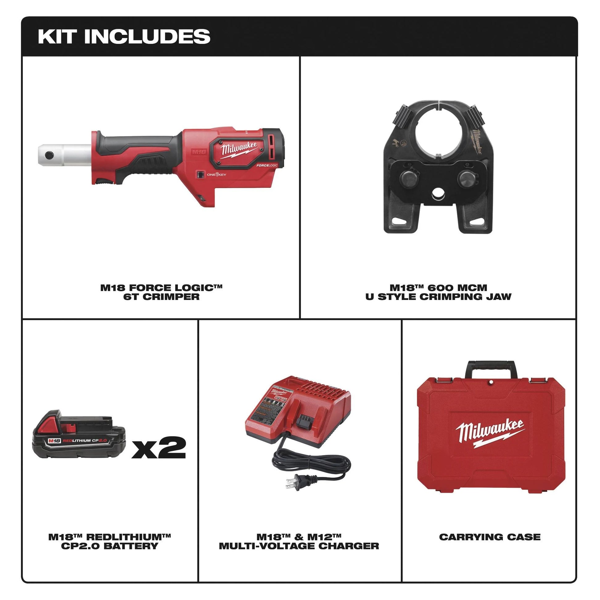 Milwaukee M18 FORCE LOGIC 600 MCM Crimper 2679 22