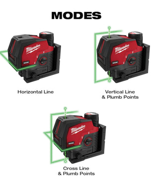 Milwaukee 3622-21 M12™ Green Cross Line & Plumb Points Laser Kit - McCally Tool and Supply | Industrial Distributor & Repair