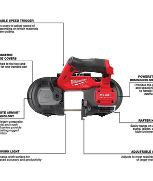 Milwaukee 2529-20 M12 FUEL™ Compact Band Saw (Bare Tool) - McCally Tool and Supply | Industrial Distributor & Repair