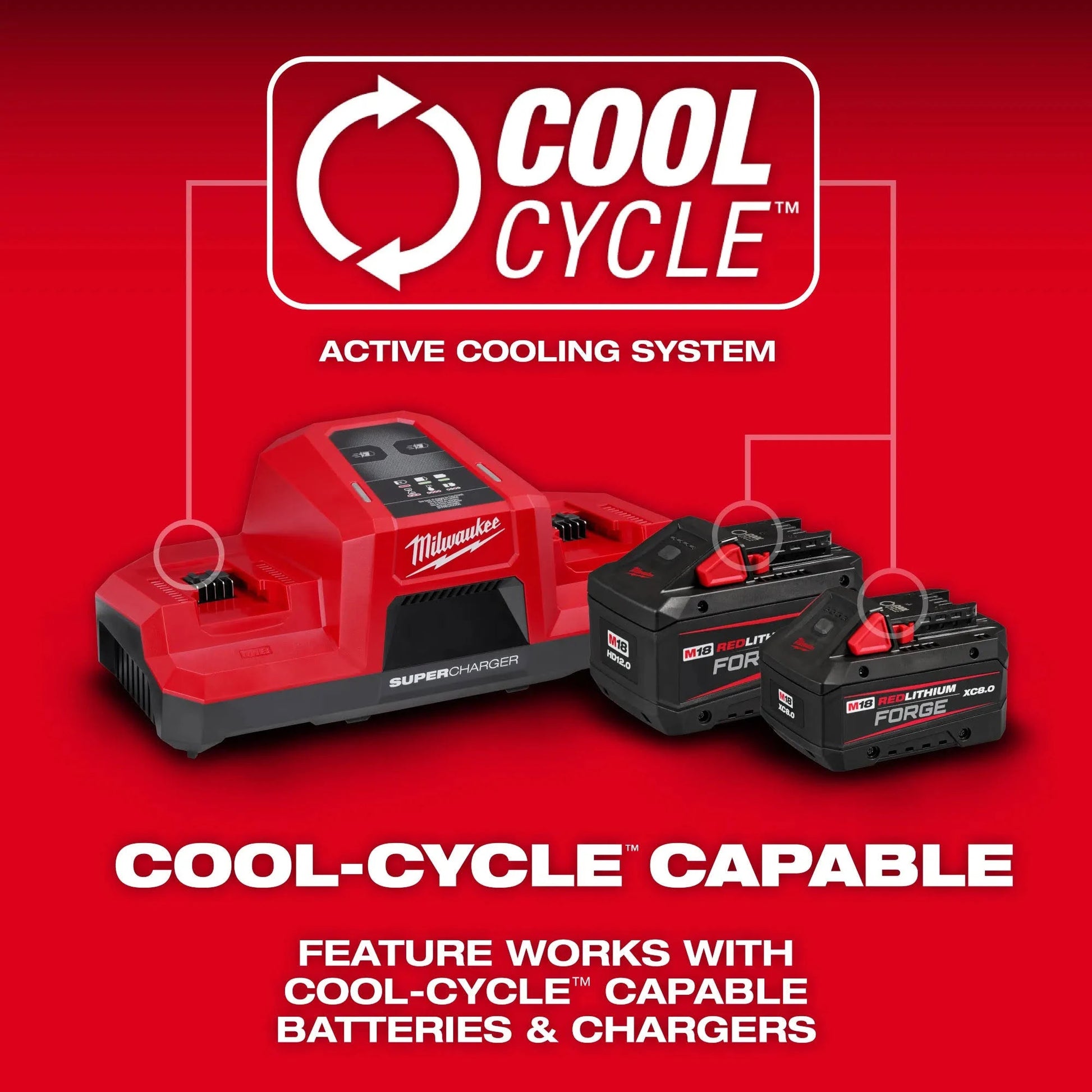 Milwaukee 48-59-1815 M18™ Dual Bay Simultaneous Super Charger - McCally Tool and Supply | Industrial Distributor & Repair