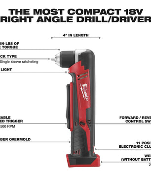 Milwaukee 2615-20 M18™ Cordless Right Angle Drill (Bare Tool) - McCally Tool and Supply | Industrial Distributor & Repair