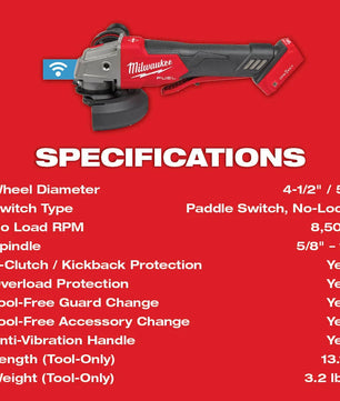 Milwaukee 2882-20 M18 FUEL™ 4-1/2