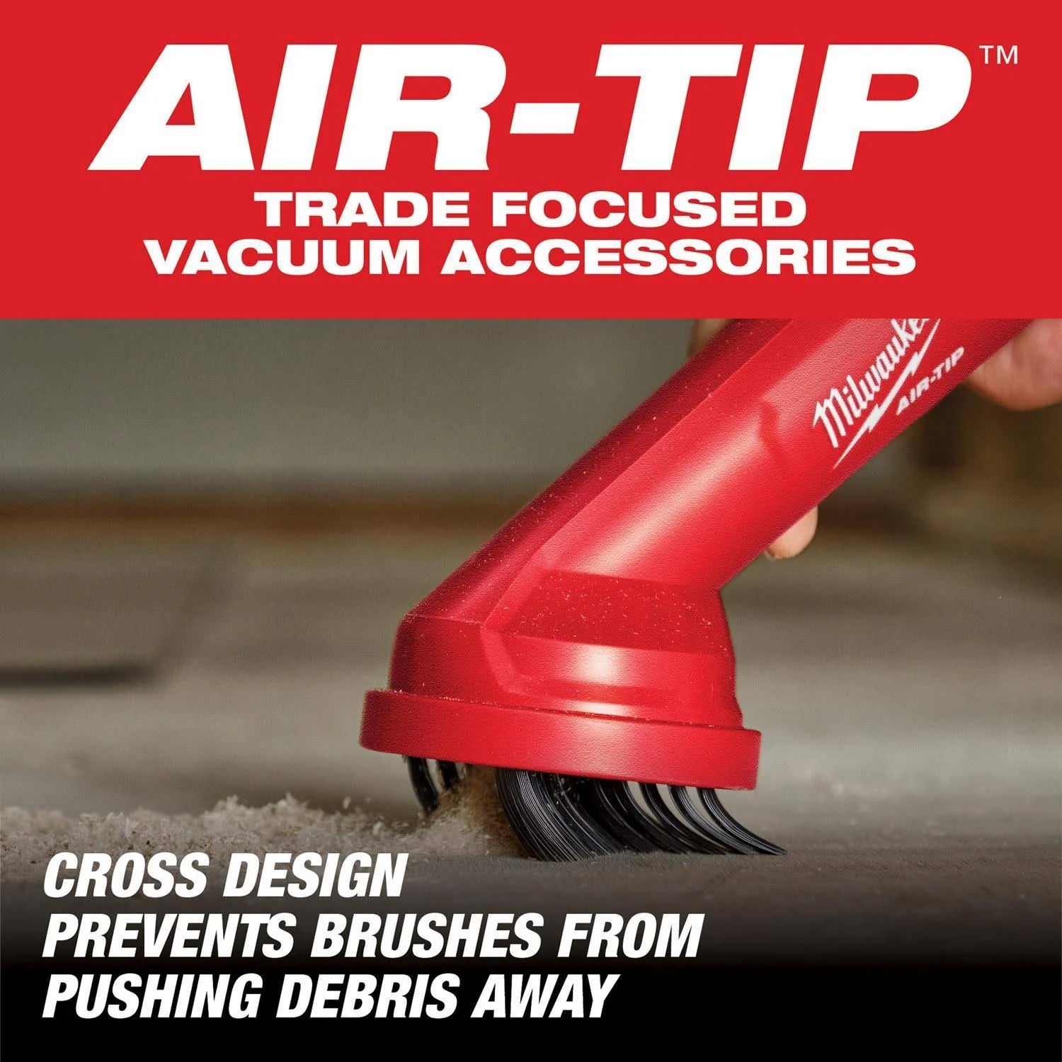 Milwaukee 49-90-2035 AIR-TIP™ Cross Brush Tool (Vacuum Attachment)
