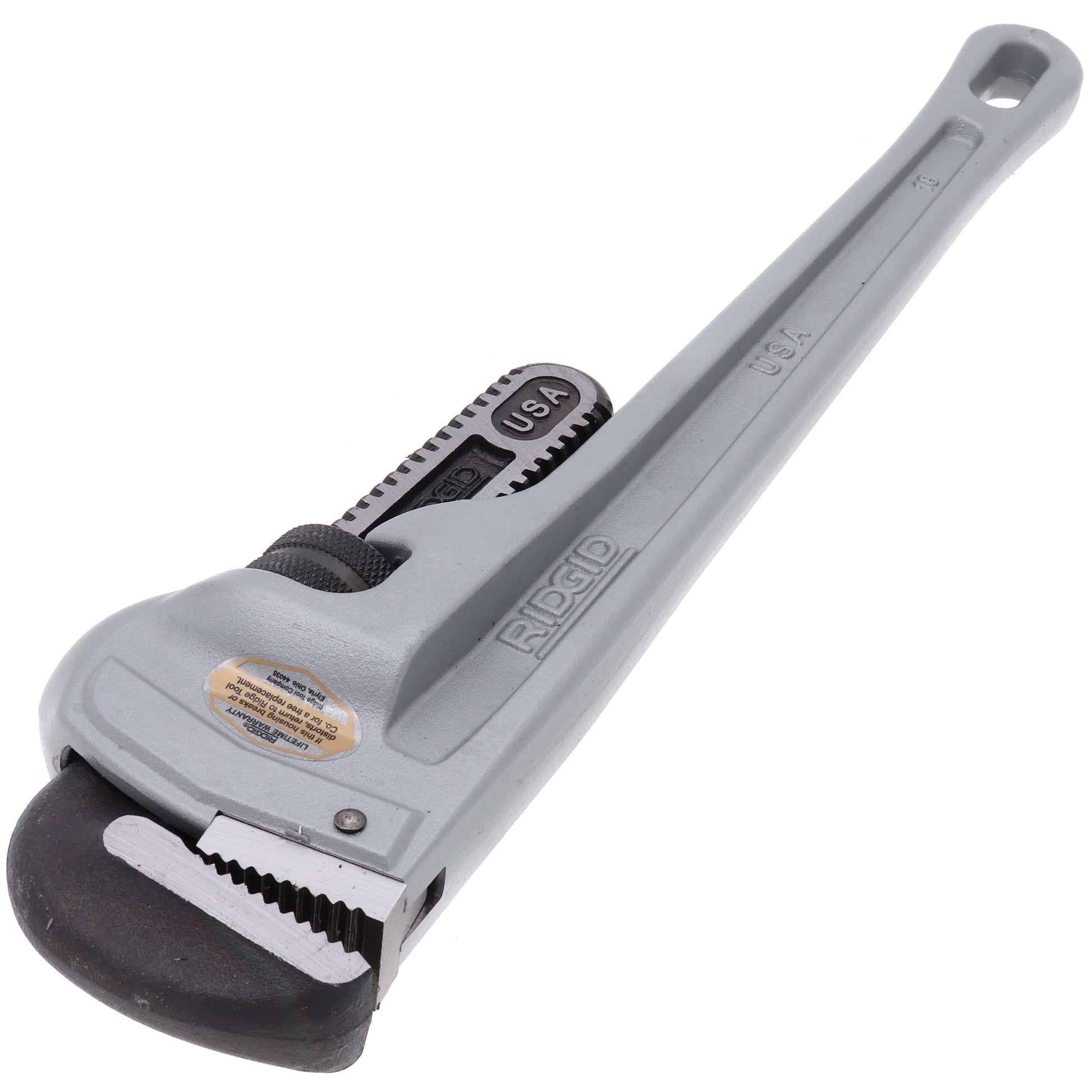 RIDGID 31100 18" Aluminum Straight Pipe Wrench - McCally Tool and Supply | Industrial Distributor & Repair