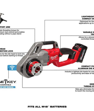 Milwaukee 2870-22 M18 FUEL Compact Pipe Threader