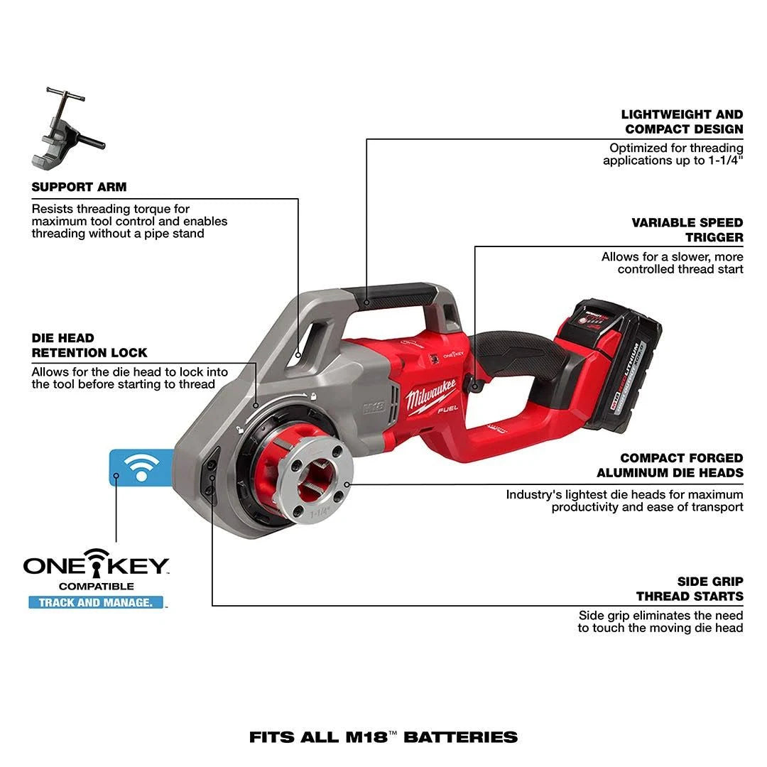 Milwaukee 2870-22 M18 FUEL Compact Pipe Threader