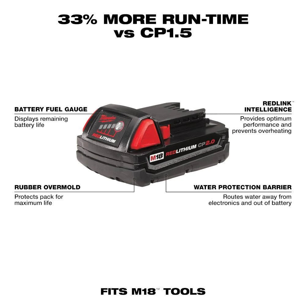 Milwaukee 3692-22CT M18™ Compact Brushless 2-Tool Combo Kit - McCally Tool and Supply | Industrial Distributor & Repair