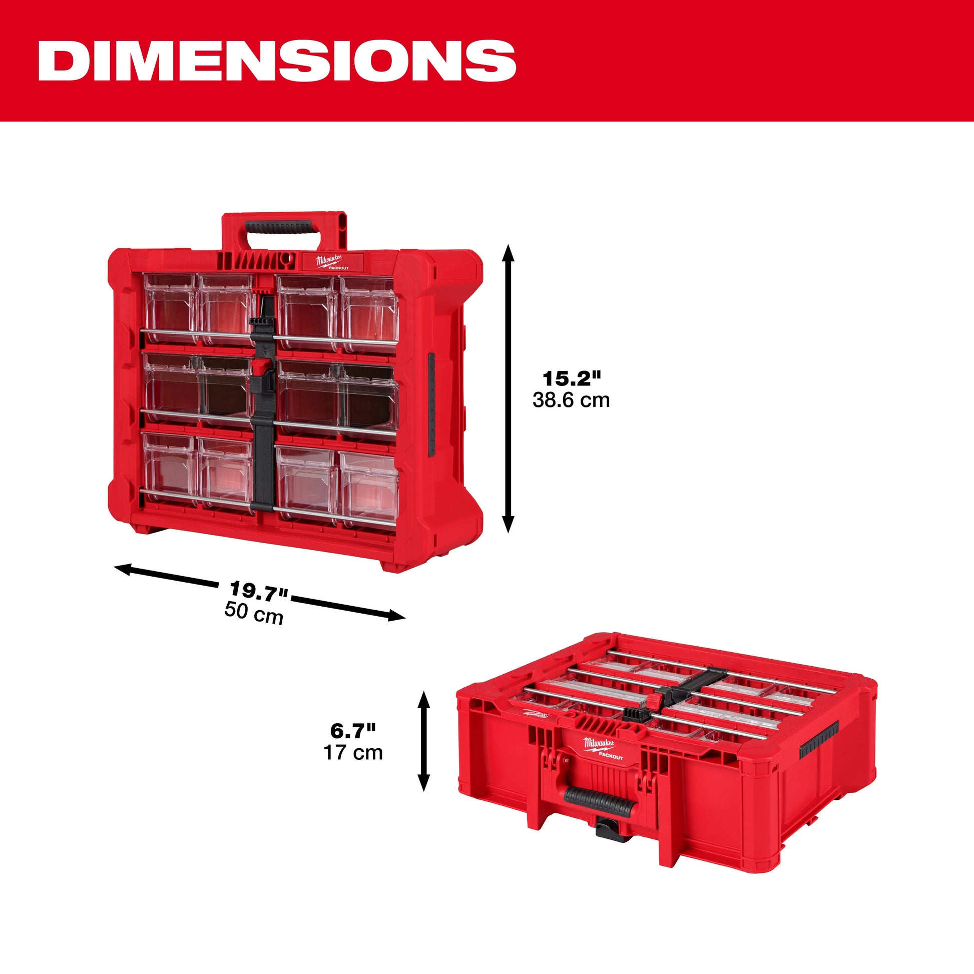 Milwaukee 48-22-8433 PACKOUT™ Tilt Bin Organizer - McCally Tool and Supply | Industrial Distributor & Repair