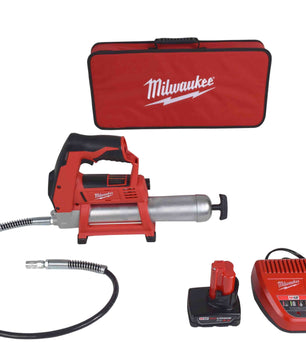 Milwaukee 2446-21XC M12™ Cordless LITHIUM-ION Grease Gun Kit - McCally Tool and Supply | Industrial Distributor & Repair