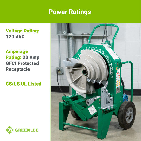 Greenlee 555ESC Classic Electric Bender with Single EMT Shoes