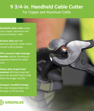 Greenlee 727 Hand-Held Cable Cutter - McCally Tool and Supply | Industrial Distributor & Repair